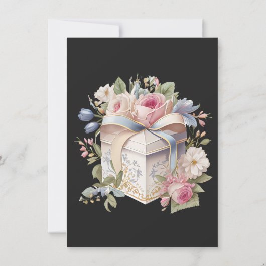 fabelhafte 50 Geschenk Blumengeburt Einladung (Rückseite)