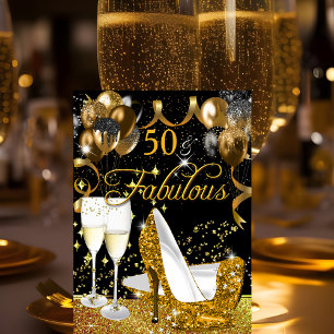 Fabelhafte 50 Glitzer Gold Absatze Glitzer Glamour Einladung