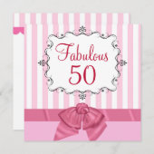 Fabelhafte 50 - Kundenspezifische Einladung (Vorne/Hinten)