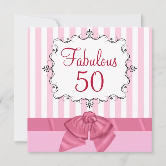 Fabelhafte 50 - Kundenspezifische Einladung (Vorderseite)