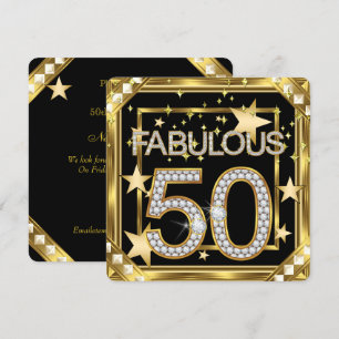 Fabelhafte 50 Retro-Glamour Hollywood Goldrahmen 2 Einladung