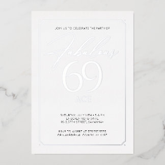 Fabelhafte 69 Elegante 69. Geburtstagsfolien-Einla Folieneinladung