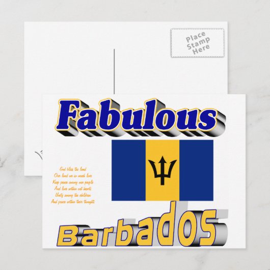 fabelhafte Barbados Postkarte (Vorne/Hinten)