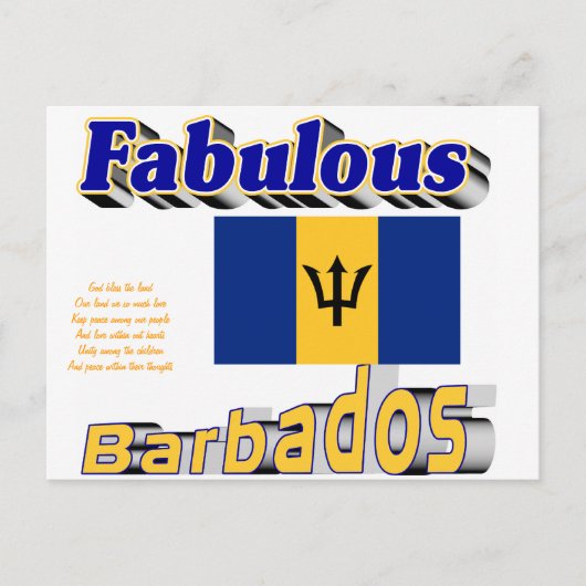 fabelhafte Barbados Postkarte (Vorderseite)