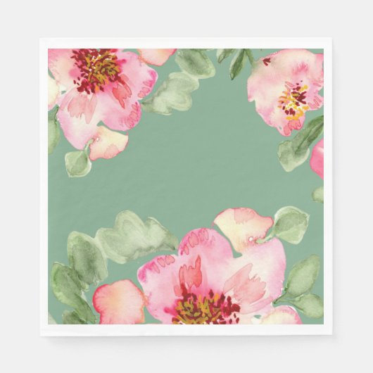 Fabelhafte Blumen-Gartenparty-Brautjungfernabschie Serviette (Vorderseite)