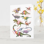 Fabelhafte Dinosaurier Grußkarte Karte (Gelbe Blume)