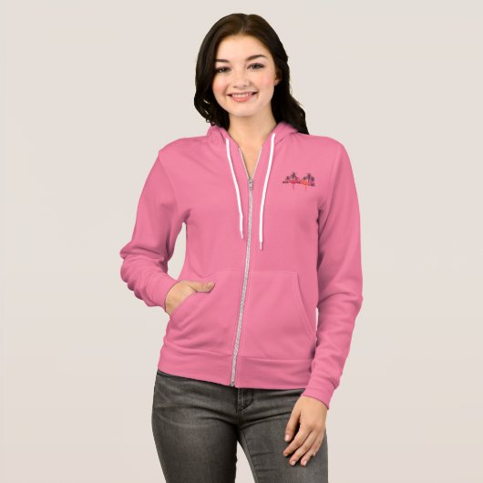 Fabelhafte Flamingos Hoodie (Vorne ganz)