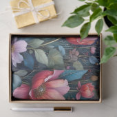 Fabelhafte florale farbenfrohe Flusslandschaft Seidenpapier (Geschenk)