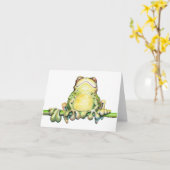 Fabelhafte Frosch-Anmerkungs-Karte - 5,6" x 4" Karte (Gelbe Blume)