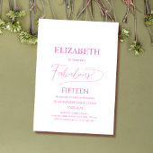 fabelhafte fünfzehn rosa elegante klassische quinc einladung