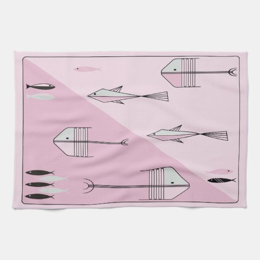 FABELHAFTE Fünfzigerjahre des Tuches FISCHEN Retro Handtuch (Horizontal)