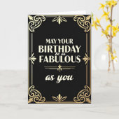 Fabelhafte Gold Art Deco Karte (Gelbe Blume)