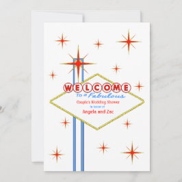 Fabelhafte Las- Vegaszeichen-Polterabend-Einladung Einladung