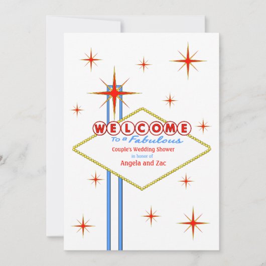 Fabelhafte Las- Vegaszeichen-Polterabend-Einladung Einladung (Vorderseite)