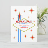 Fabelhafte Las- Vegaszeichen-Polterabend-Einladung Einladung (Stehend Vorderseite)