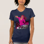 Fabelhafte rosa Dame DJ T-Shirt (Vorderseite)