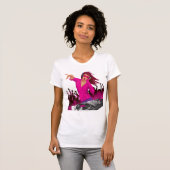 Fabelhafte rosa Dame DJ T-Shirt (Vorne ganz)