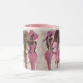 Fabelhafte rosa und grüne tasse (Zentrum)