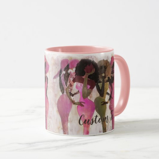 Fabelhafte rosa und grüne tasse (VorderseiteRechts)