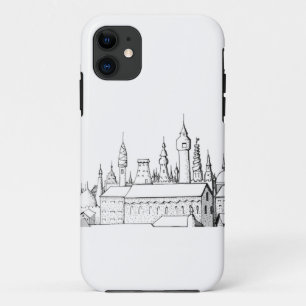 fabelhafte Stadt . Kunstwerk . Schwarzweiß Case-Mate iPhone Hülle