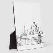 fabelhafte Stadt . Kunstwerke in Schwarz-Weiß. Fotoplatte (Seite)