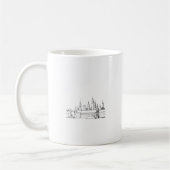 fabelhafte Stadt . Kunstwerke in Schwarz-Weiß. Kaffeetasse (Links)