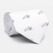 fabelhafte Stadt . Kunstwerke in Schwarz-Weiß. Krawatte (Gerollt)