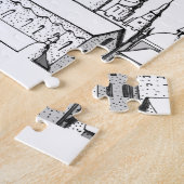 fabelhafte Stadt . Kunstwerke in Schwarz-Weiß. Puzzle (Seite)