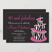 Fabelhafte Zebra-Geburtstags-Party Einladung (Vorne/Hinten)