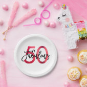 Fabelhafter 50. | moderner eleganter schicker pappteller (Party)