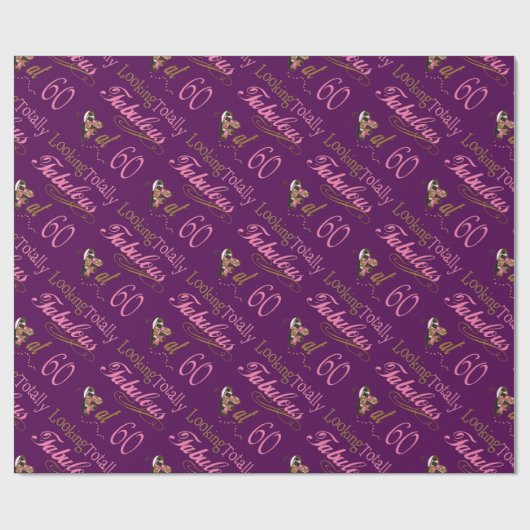 Fabelhafter 60. Geburtstag Geschenkpapier (Flach)