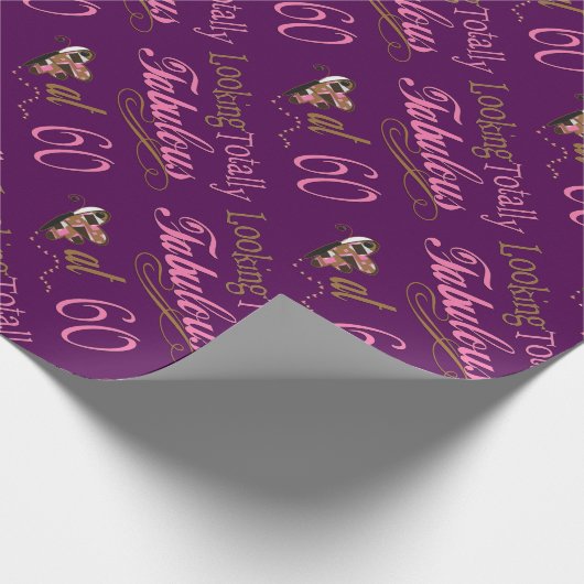 Fabelhafter 60. Geburtstag Geschenkpapier (Ecke)