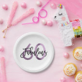 Fabelhafter 60. | moderner Chic-lila lila Pappteller (Party)