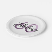 Fabelhafter 60. | moderner Chic-lila lila Pappteller (Schrägansicht)