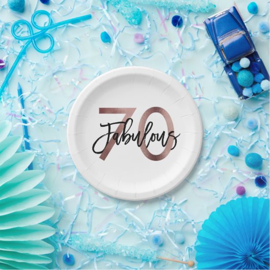 Fabelhafter 70. | moderner eleganter pappteller (Party)
