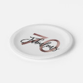 Fabelhafter 70. | moderner eleganter pappteller (Schrägansicht)