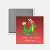 Fabelhafter chinesischer Drache Magnet (Vorderseite/Rückseite)