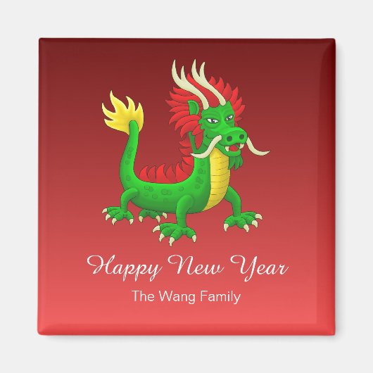Fabelhafter chinesischer Drache Magnet (Vorne)