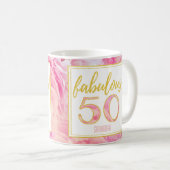 Fabelhafter empfindlicher rosa Glitzer des Gold50 Kaffeetasse (VorderseiteRechts)