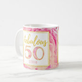 Fabelhafter empfindlicher rosa Glitzer des Gold50 Kaffeetasse (Vorderseite Links)