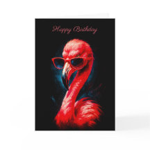 Fabelhafter Flamingo mit Sonnenbrille Geburtstagsk