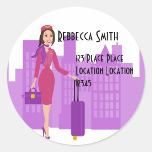 Fabelhafter Flugbegleiter Runder Aufkleber