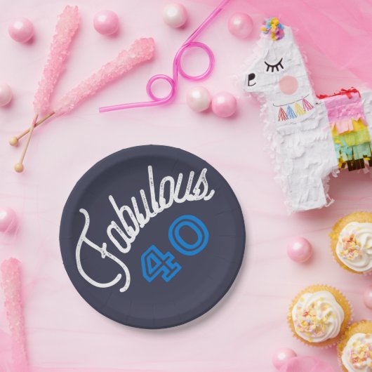 Fabelhafter Geburtstag 40 Pappteller (Party)