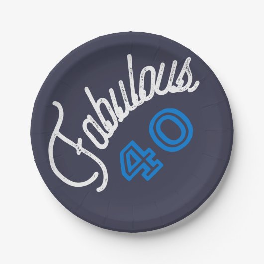 Fabelhafter Geburtstag 40 Pappteller (Vorderseite)