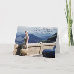 Fabelhafter Geburtstags-Spaß-hübsche Dame Retro Karte