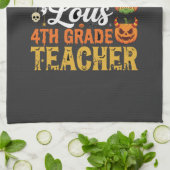 Fabelhafter Halloween-Lehrer der 4. Klasse Geschirrtuch (Gefaltet)