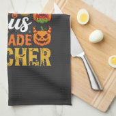 Fabelhafter Halloween-Lehrer der 4. Klasse Geschirrtuch (Viertel Falte)