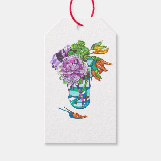 Fabelhafter Herbst-Blumenstrauß Geschenkanhänger (Vorderseite)