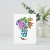 Fabelhafter Herbst-Blumenstrauß Postkarte (Stehend Vorderseite)