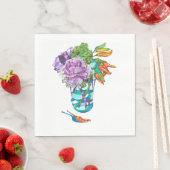 Fabelhafter Herbstlicher Pflanzenstrauß Serviette (Beispiel)